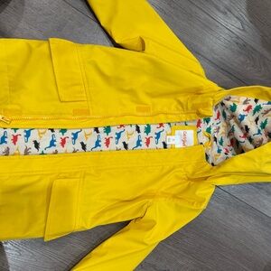 Cat & Jack Yellow Raincoat with Dinosaur Print